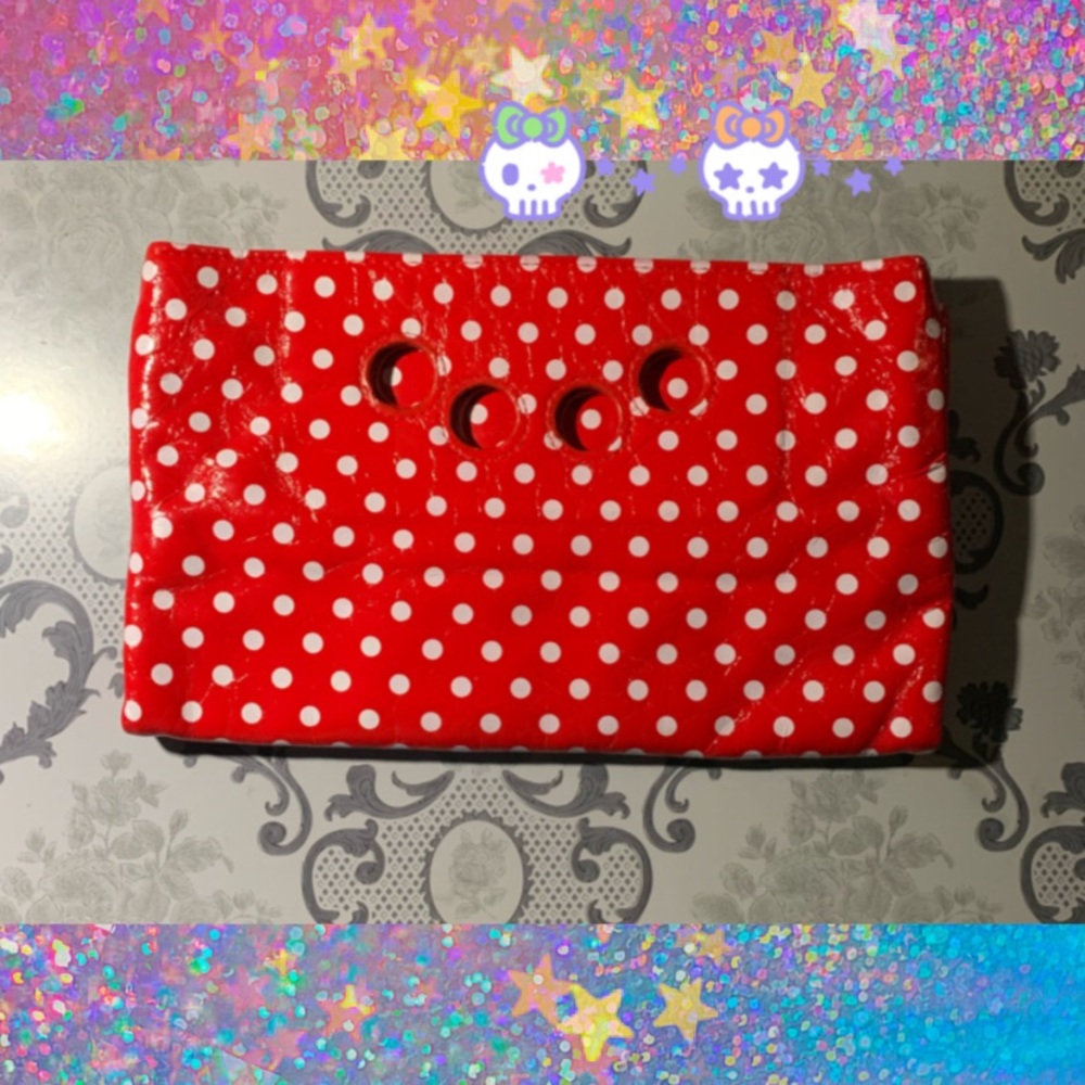 Polka Dot Foldover Clutch
